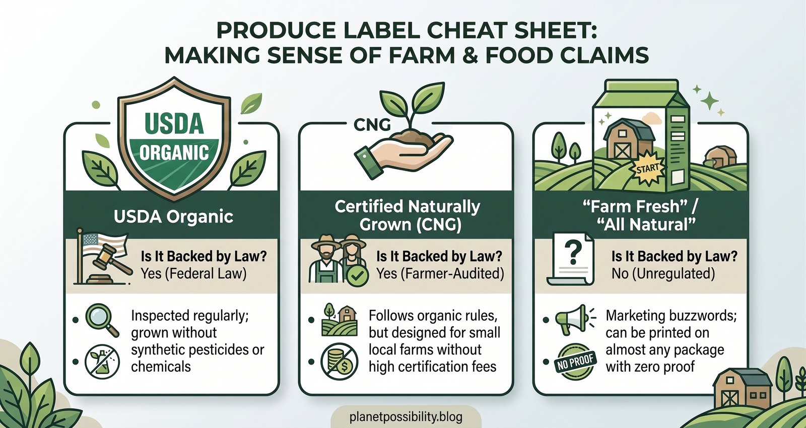 Produce Label Cheat Sheet: Understanding Farm and Food Claims